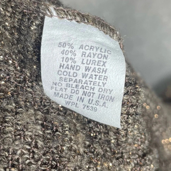 Diane VonFurstenberg Cardigan Womens M/L Vintage Shimmer Metallic Holiday Warm - Picture 9 of 9